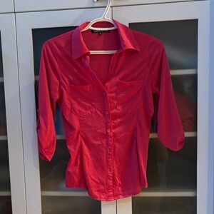 Almost Famous Fuschia Blouse EUC SZ 4💗